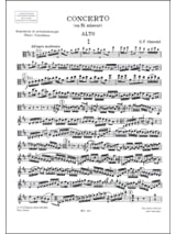 Concerto Alto en si mineur - HAENDEL - Partition - Alto